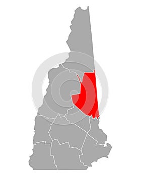 Map of Carroll in New Hampshire