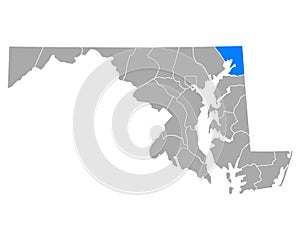 Map of Cecil in Maryland photo