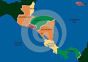 Map Of Central America photo