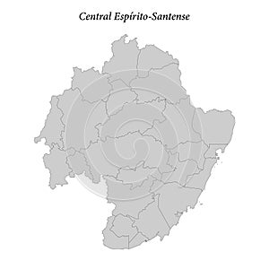 map of Central Espirito-Santense is a mesoregion in Espirito San photo