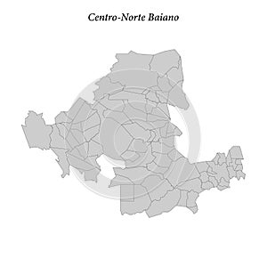 map of Centro-Norte Baiano is a mesoregion in Bahia with borders