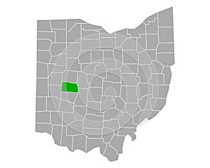 Map of Champaign in Ohio
