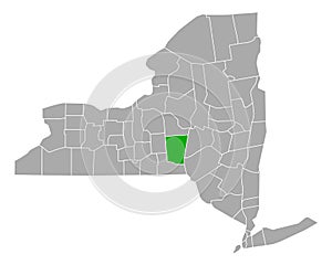 Map of Chenango in New York
