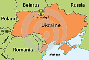 Map of Chernobyl disaster