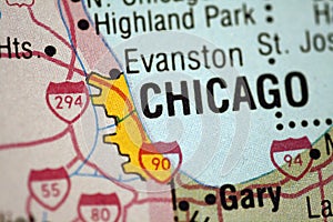 Map of Chicago Illinois photo