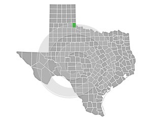 Map of Childress in Texas