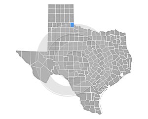 Map of Childress in Texas
