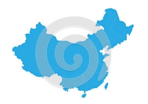 Map of china. High detailed vector map - china.