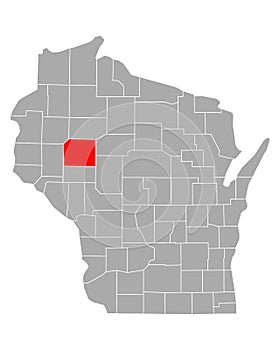 Map of Chippewa in Wisconsin