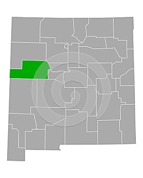 Map of Cibola in New Mexico photo