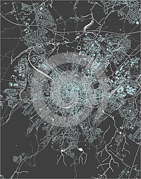 map of the city of Aachen, Germany