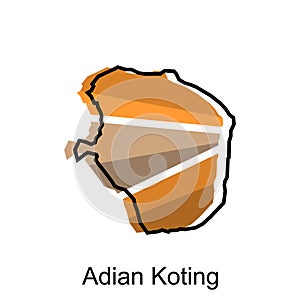 Map City of Adian Koting illustration design, World Map International vector template, suitable for your company photo