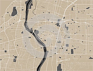 Map of the city of Albuquerque, USA
