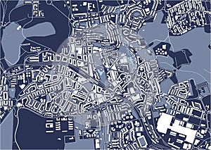 map of the city of Amadora, Portugal