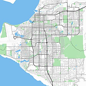 Map of the city of Anchorage.