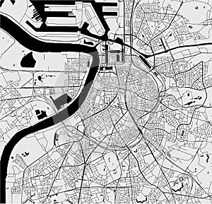 Map of the city of Antwerp, Belgium