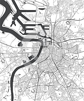 Map of the city of Antwerp, Belgium