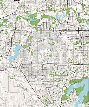 Map of the city of Arlington, Virginia, USA photo