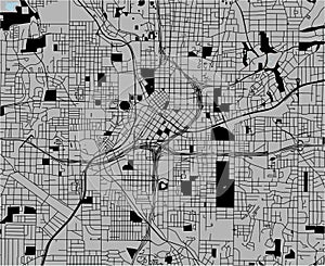 Map of the city of Atlanta, USA