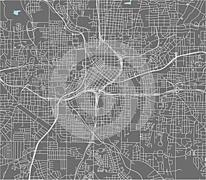 Map of the city of Atlanta, USA