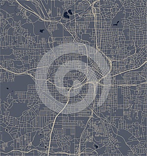 Map of the city of Atlanta, USA