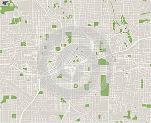 Map of the city of Atlanta, USA