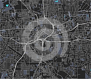 Map of the city of Atlanta, USA