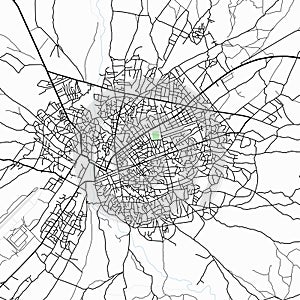 Map of the city of Baidoa.