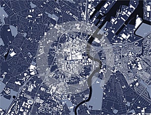 map of the city of Belfast  Northern Ireland  UK