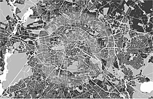 Map of the city of Berlin, Germany