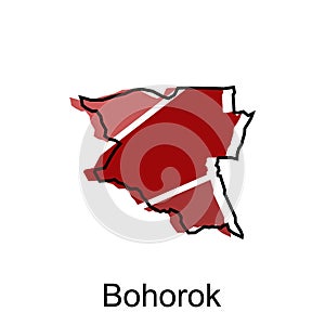 Map City of Bohorok Province of North Sumatra Vector Design. Abstract, designs concept, logo design template photo