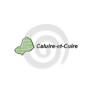 Map City of Caluire et Cuire vector design template, World Map International vector template with outline graphic sketch style