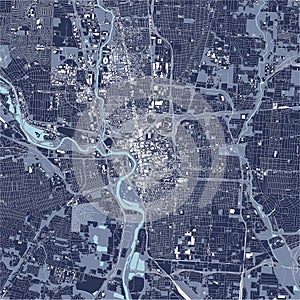 Map of the city of Columbus, Ohio, USA photo