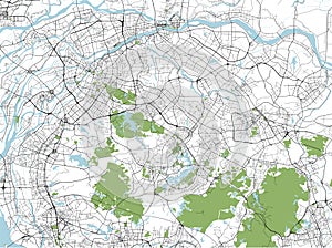 Map of the city of Dongguan, China