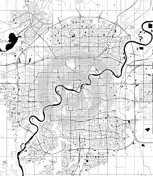 Map of the city of Edmonton, Canada