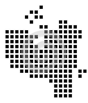 Map of the City Eugene (Oregon)