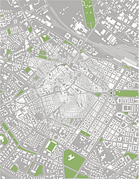 map of the city of Foggia, Italy