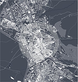 map of the city of Granada, Spain