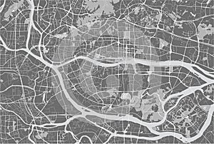 Map of the city of Guangzhou, China photo