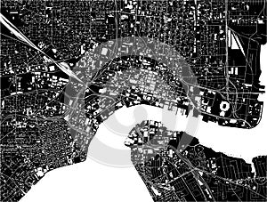 Map of the city of Jacksonville, Florida, USA