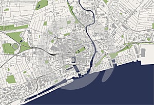 Map of the city of Kingston upon Hull, East Riding of Yorkshire, Yorkshire and the Humber, England, UK photo