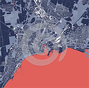 map of the city of Mariupol, Ukraine