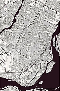 Map of the city of Montreal , Canada