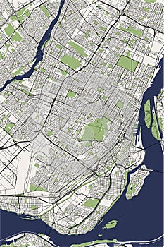 Map of the city of Montreal , Canada photo
