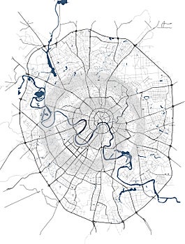 Map of the city of Moscow, Russia