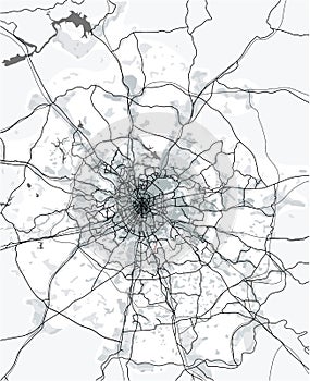 Map of the city of Moscow, Russia