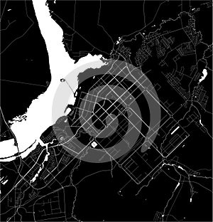 Map of the city of Naberezhnye Chelny, Russia