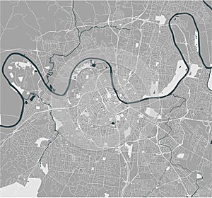 Map of the city of Nashville, Tennessee, USA photo