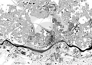 Map of the city of Newcastle upon Tyne, Tyne and Wear, North East England, England, UK photo