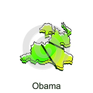 Map City of Obama design, High detailed vector map - Japan Vector Design Template, suitable for your company photo